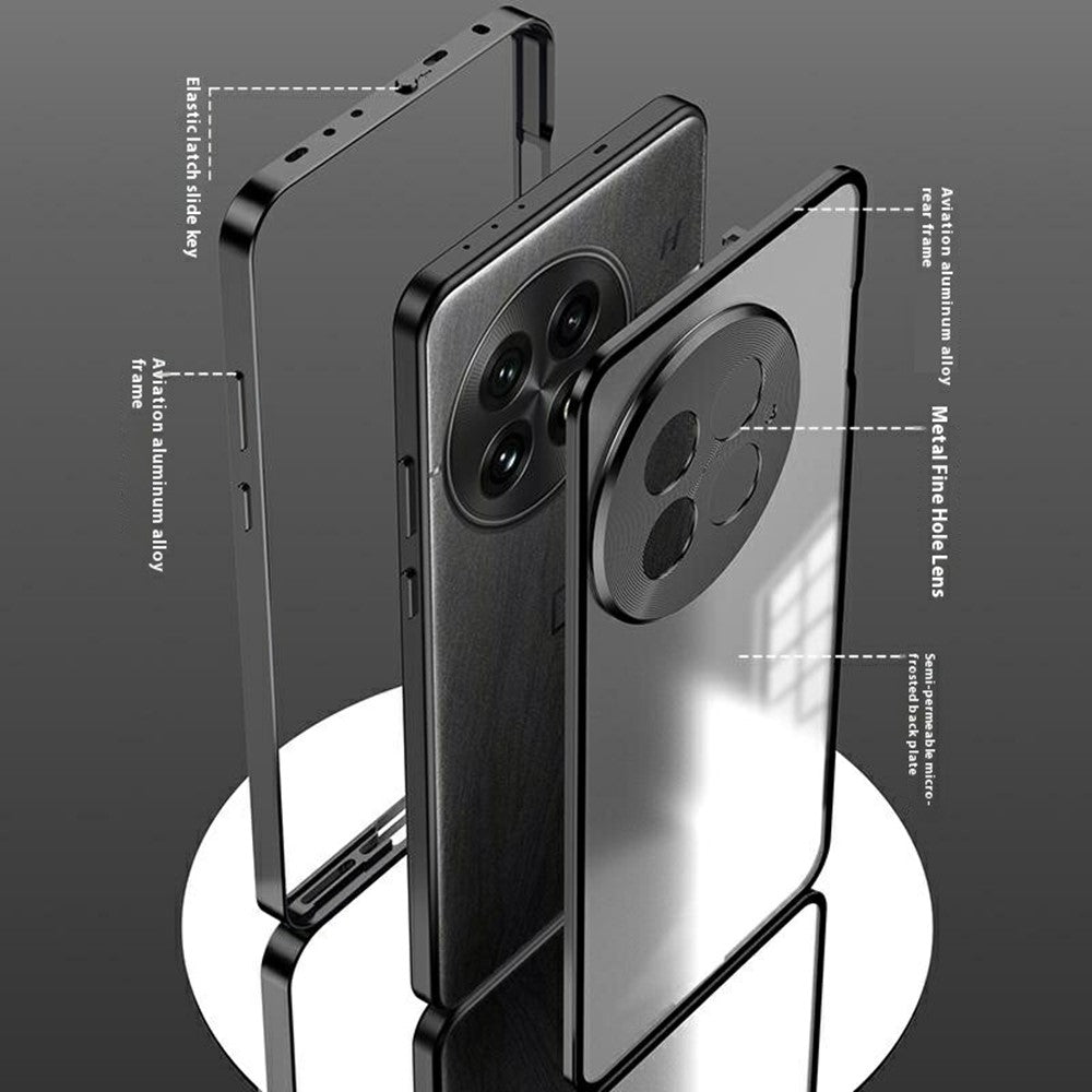 OnePlus 13 Matt Skal Aluminiumlegering + PC mobilskal Pop-up Snap Lock