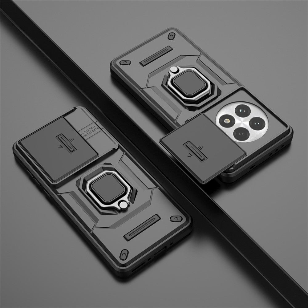 Til OnePlus 13 Cover PC+TPU Kickstand Telefonbeskytter med Linsecover