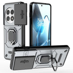 Til OnePlus 13 Cover PC+TPU Kickstand Telefonbeskytter med Linsecover