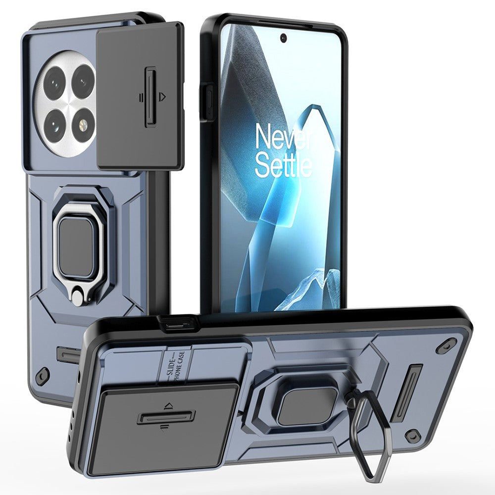 Til OnePlus 13 Cover PC+TPU Kickstand Telefonbeskytter med Linsecover