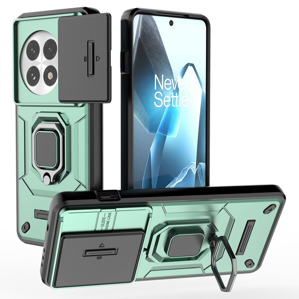 For OnePlus 13 Case PC+TPU Kickstand Phone Protector with Lens Cover
