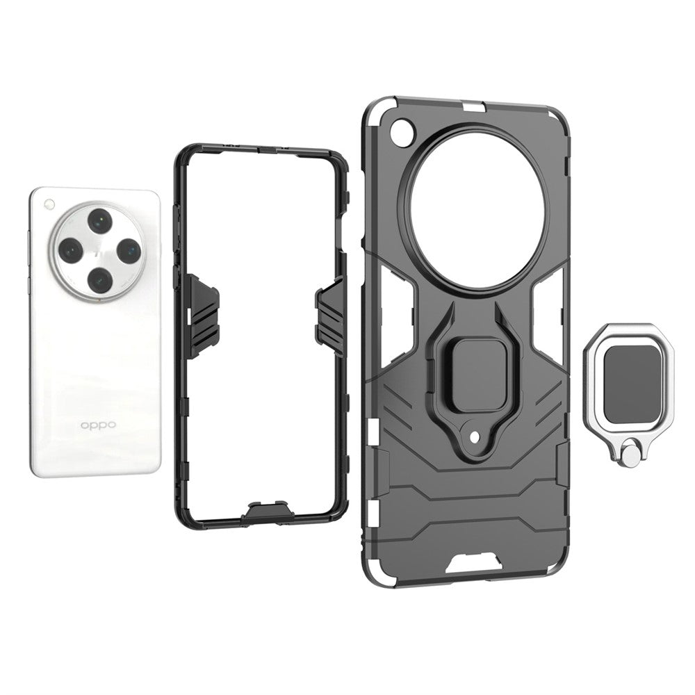 For Oppo Find X8 Pro 5G Case PC+TPU Protective Phone Cover with Ring Kickstand