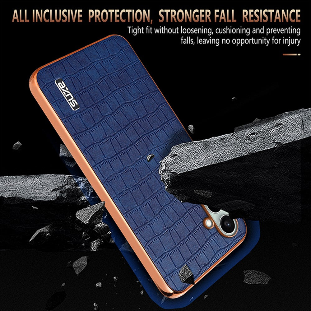 AZNS For Samsung Galaxy A36 5G Case Electroplating Crocodile Texture PU+TPU Phone Cover