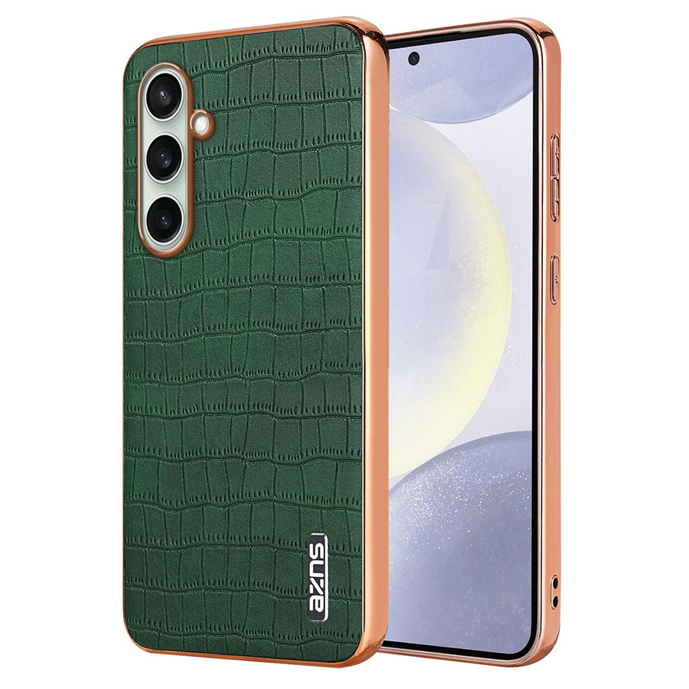 AZNS For Samsung Galaxy A36 5G Case Electroplating Crocodile Texture PU+TPU Phone Cover
