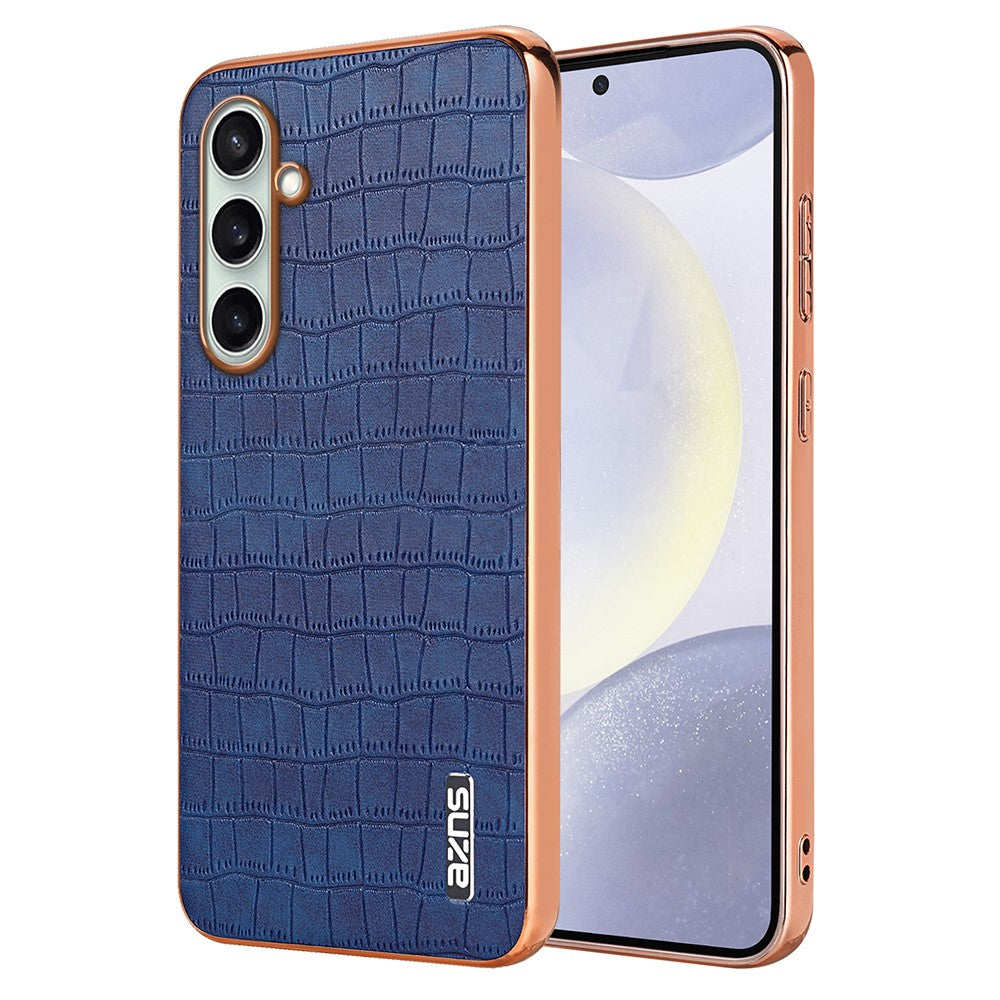 AZNS For Samsung Galaxy A36 5G Case Electroplating Crocodile Texture PU+TPU Phone Cover