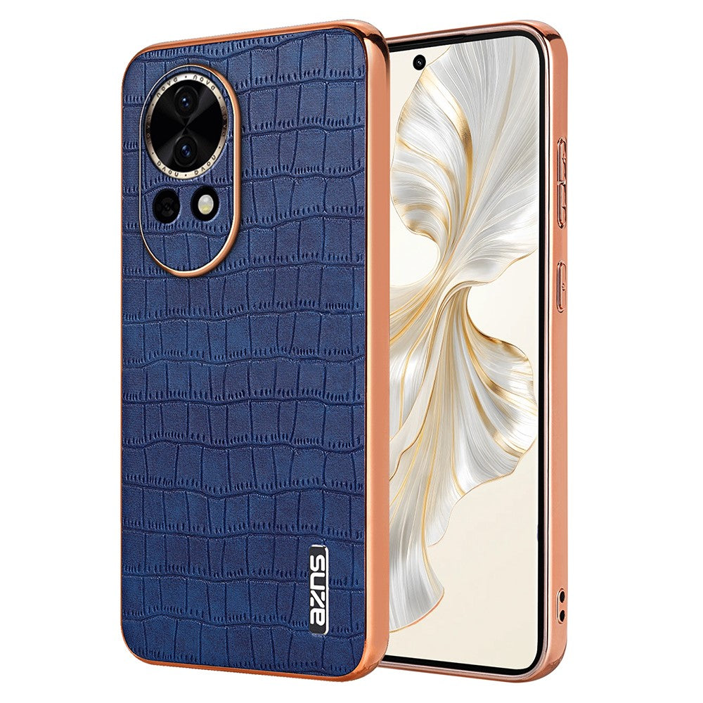 AZNS For Huawei nova 13 5G Case Electroplating Crocodile Texture PU+TPU Phone Cover