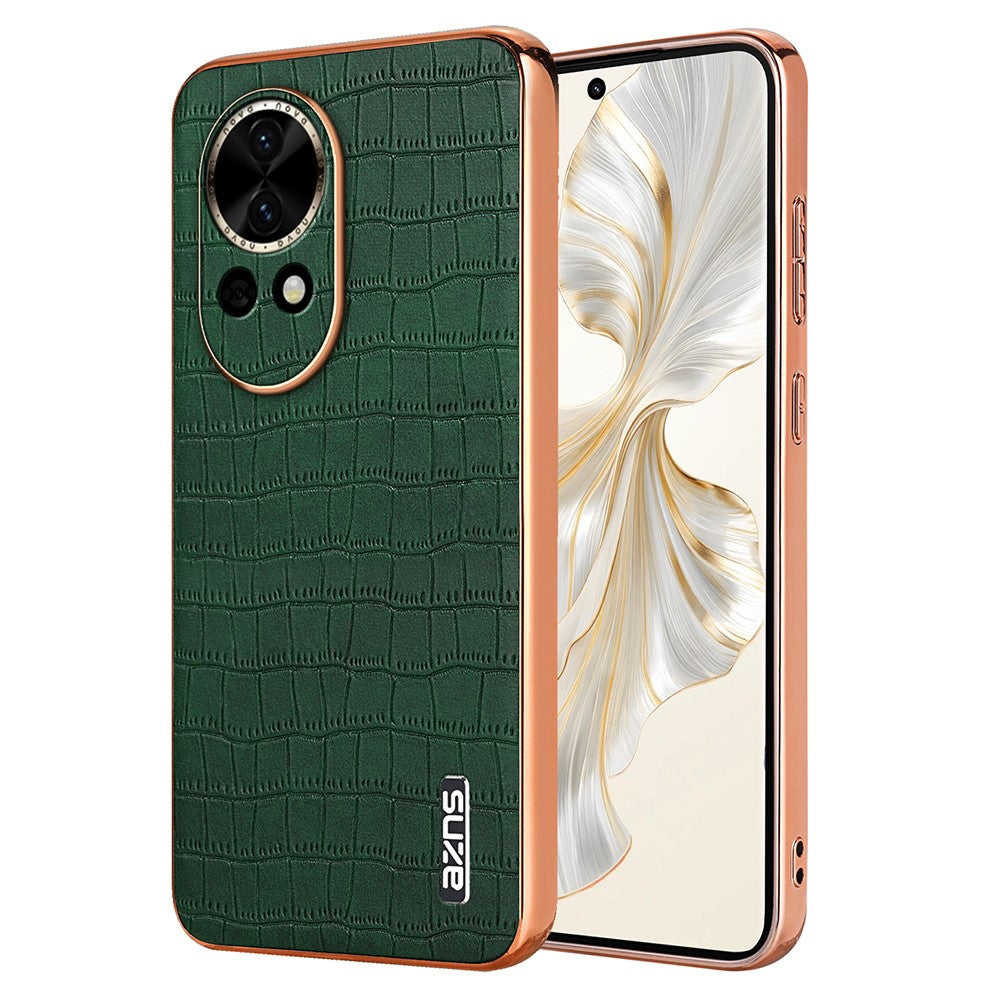 AZNS For Huawei nova 13 5G Case Electroplating Crocodile Texture PU+TPU Phone Cover