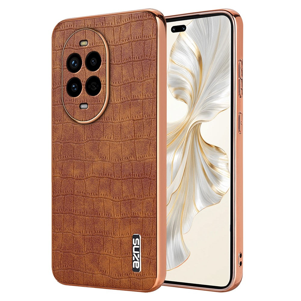 AZNS For Huawei nova 13 Pro 5G Case Electroplating Crocodile Texture PU+TPU Phone Cover