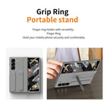 Til Samsung Galaxy Z Fold Special Cover Støtteben Håndledsrem PC Telefoncover med hærdet glasfilm