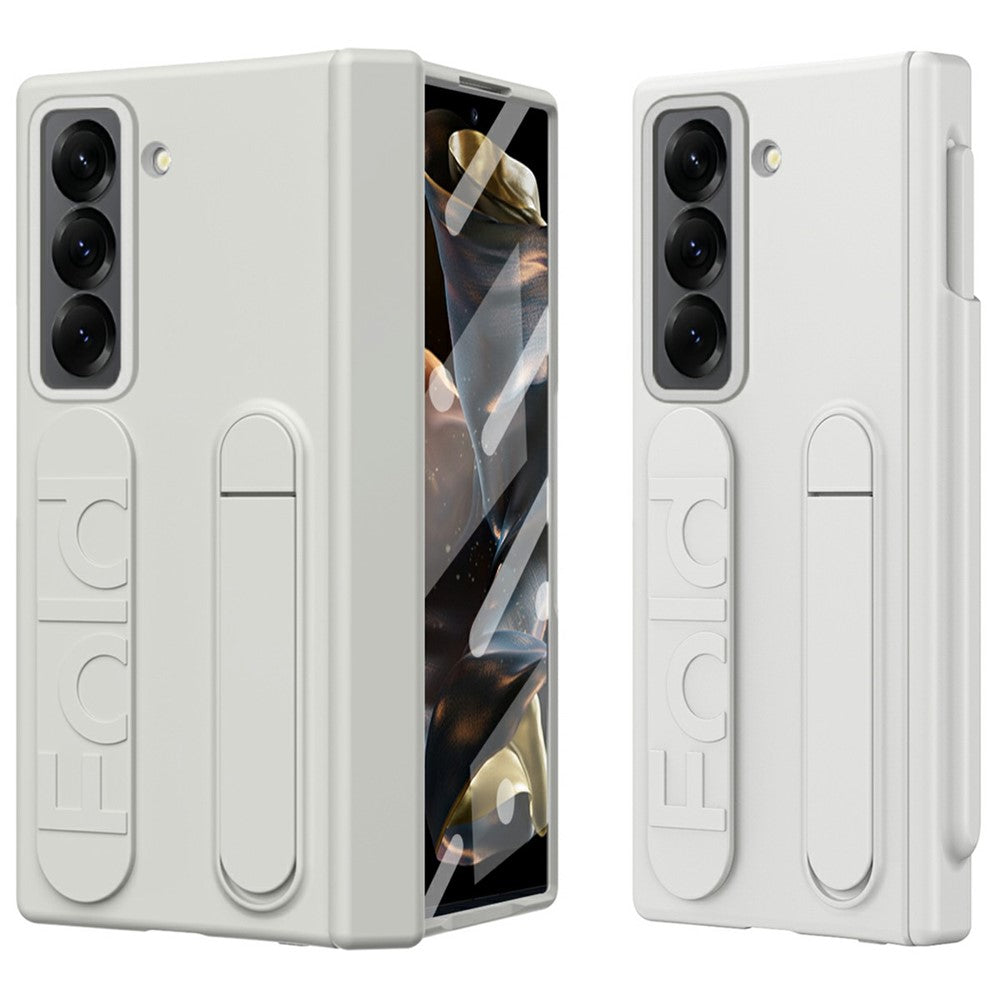Til Samsung Galaxy Z Fold Special Cover Støtteben Håndledsrem PC Telefoncover med hærdet glasfilm