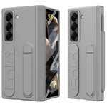 Til Samsung Galaxy Z Fold Special Cover Støtteben Håndledsrem PC Telefoncover med hærdet glasfilm