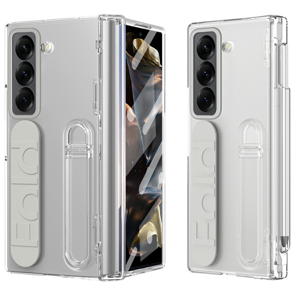 Til Samsung Galaxy Z Fold Special Cover Støtteben Håndledsrem PC Telefoncover med hærdet glasfilm