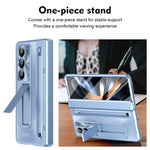 Til Samsung Galaxy Z Fold Special Cover Kickstand Hængsel PC Telefon Cover med Hærdet Glas Film, Stylus
