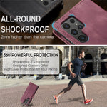 CASEME 013 Series For Samsung Galaxy S25 Ultra Case Card Holder Stand Leather Phone Cover