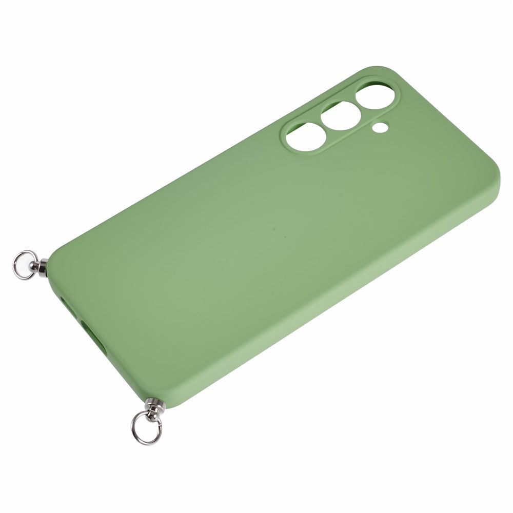 For Samsung Galaxy S24 FE Crossbody Case Flexible TPU Fiber Lining Anti-Shock Phone Cover