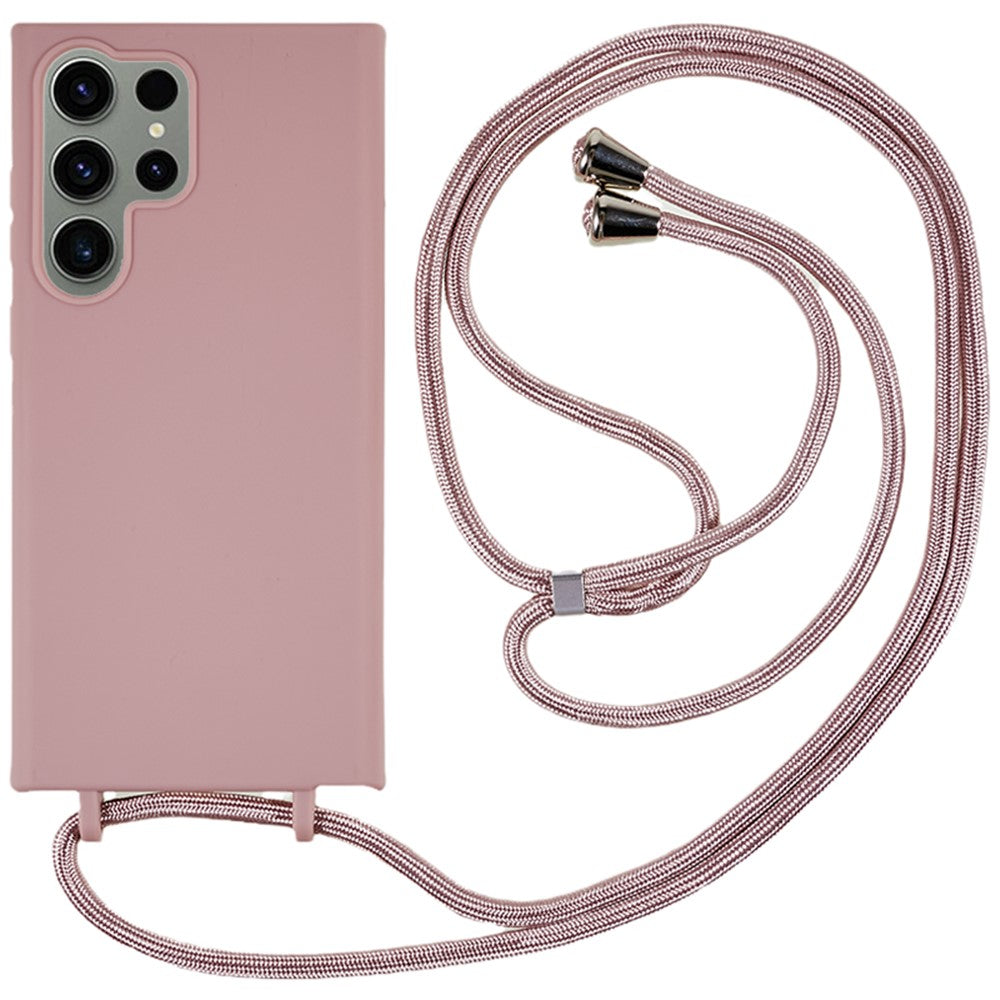 For Samsung Galaxy S25 Ultra Case TPU Soft Shockproof Phone Cover with Adjustable Lanyard