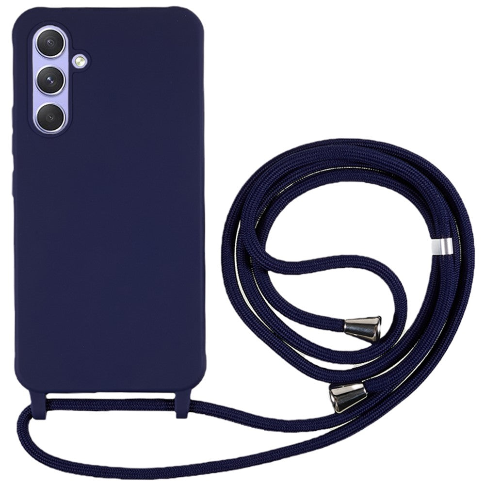 For Samsung Galaxy S25+ Case TPU Soft Shockproof Phone Cover with Adjustable Lanyard