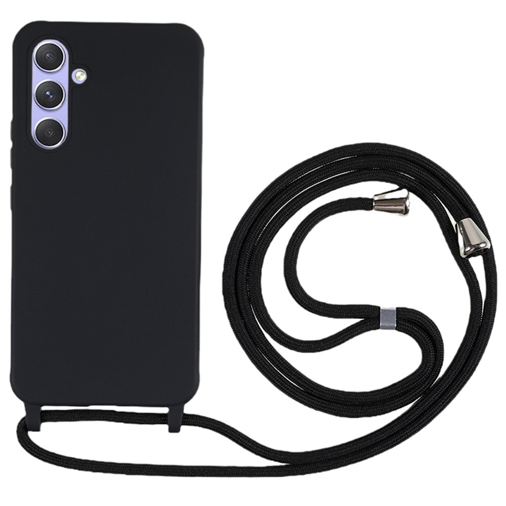 For Samsung Galaxy S25+ Case TPU Soft Shockproof Phone Cover with Adjustable Lanyard