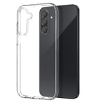NORTHJO For Samsung Galaxy A56 5G Clear Case Soft TPU Phone Cover with Tempered Glass Screen Protector