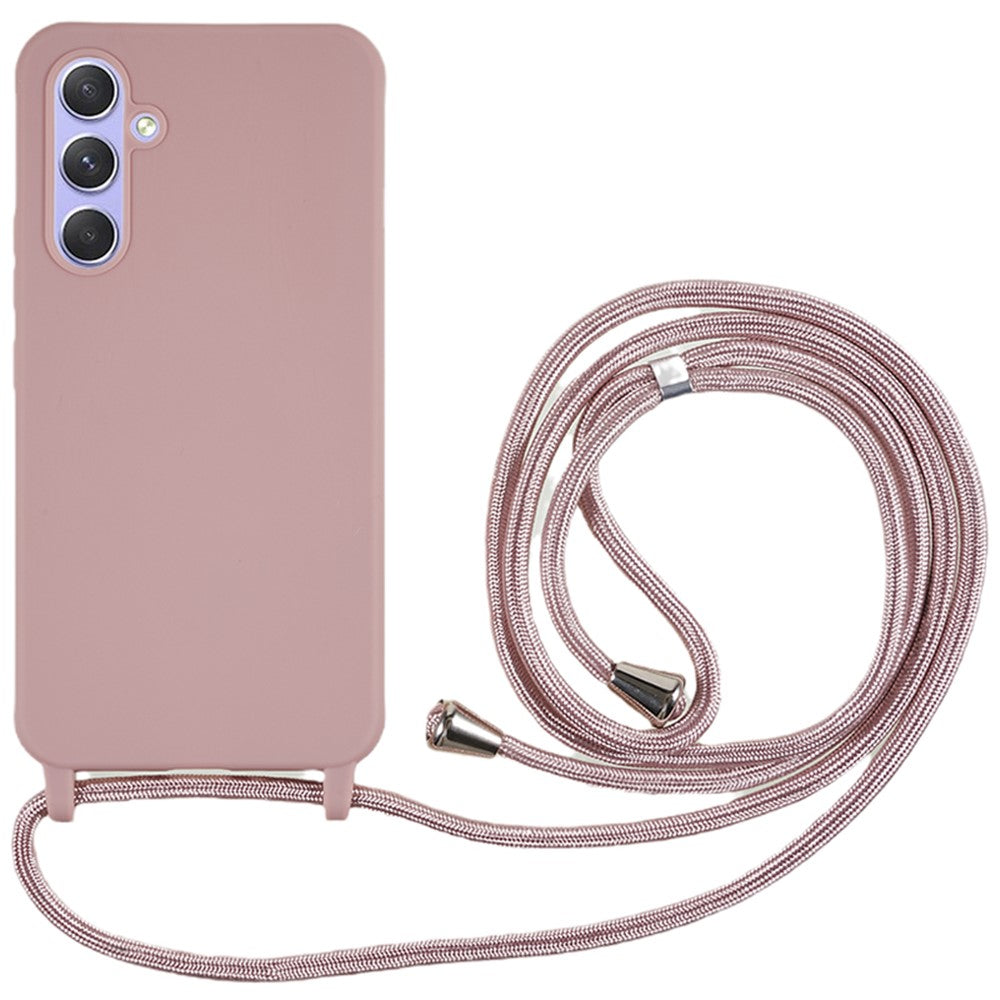 Til Samsung Galaxy A36 5G Etui TPU Blød Stødabsorberende Telefoncover med Justerbar Snor