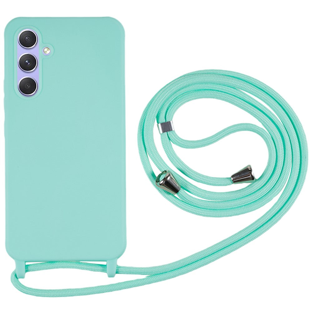 Til Samsung Galaxy A36 5G Etui TPU Blød Stødabsorberende Telefoncover med Justerbar Snor