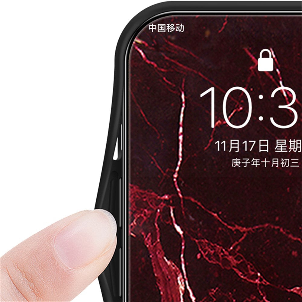 Til Samsung Galaxy A36 5G Cover Marmormønster Hærdet Glas + PC + TPU Beskyttende Telefoncover