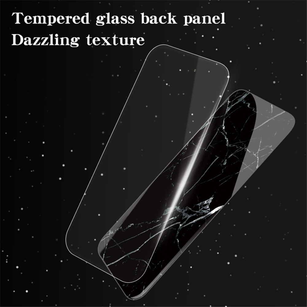 Til Samsung Galaxy A36 5G Cover Marmormønster Hærdet Glas + PC + TPU Beskyttende Telefoncover