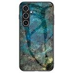 Til Samsung Galaxy A36 5G Cover Marmormønster Hærdet Glas + PC + TPU Beskyttende Telefoncover