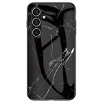 Til Samsung Galaxy A36 5G Cover Marmormønster Hærdet Glas + PC + TPU Beskyttende Telefoncover