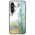 For Samsung Galaxy A56 5G Case Marble Pattern Tempered Glass + PC + TPU Protective Phone Cover