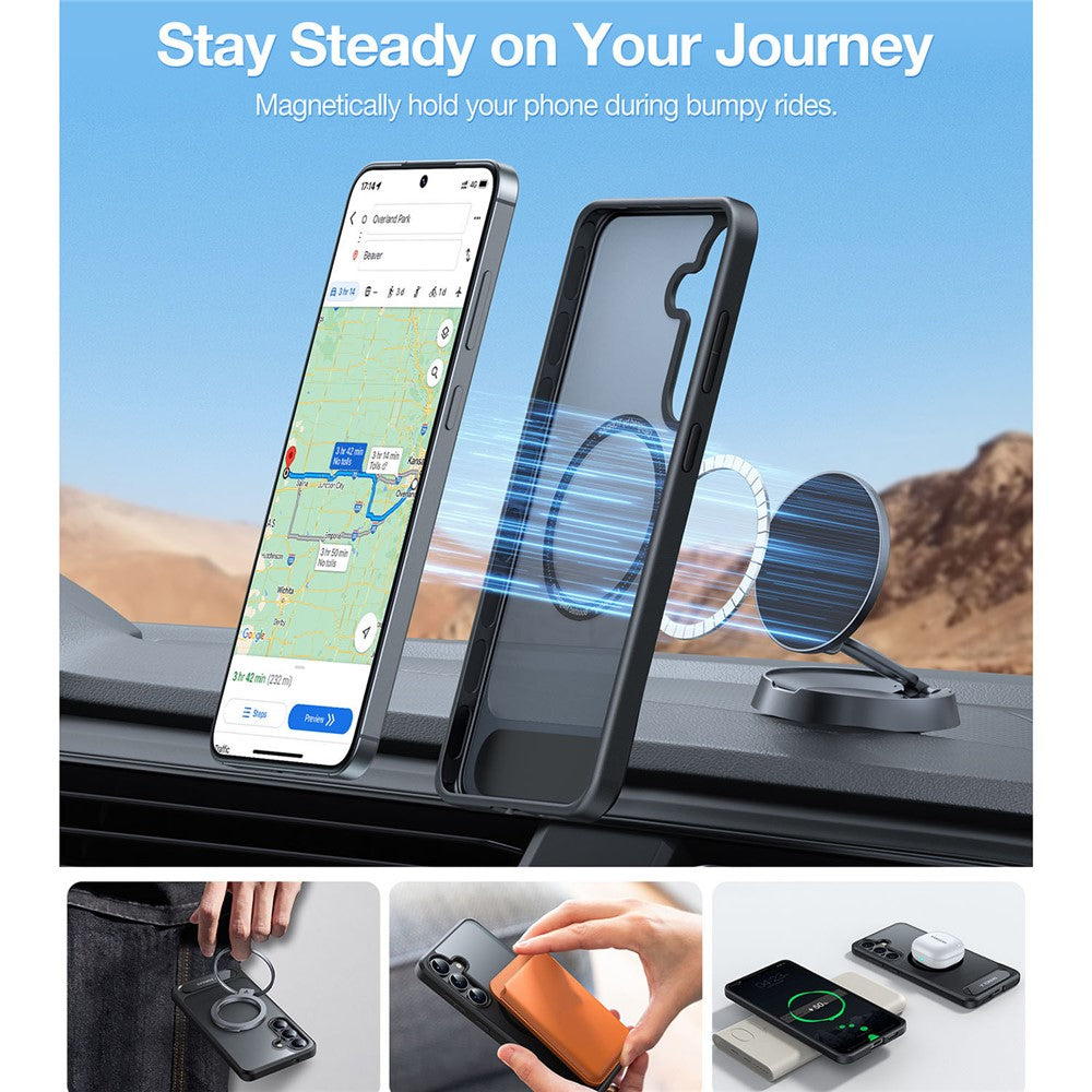 TORRAS Ostand L1 Series For Samsung Galaxy S25+ Magnetic Case Kickstand TPU+PC Phone Cover