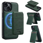 LC.IMEEKE L3 For iPhone 15 Plus Magnetic Case Detachable Card Holder Leather+TPU Mobile Cover