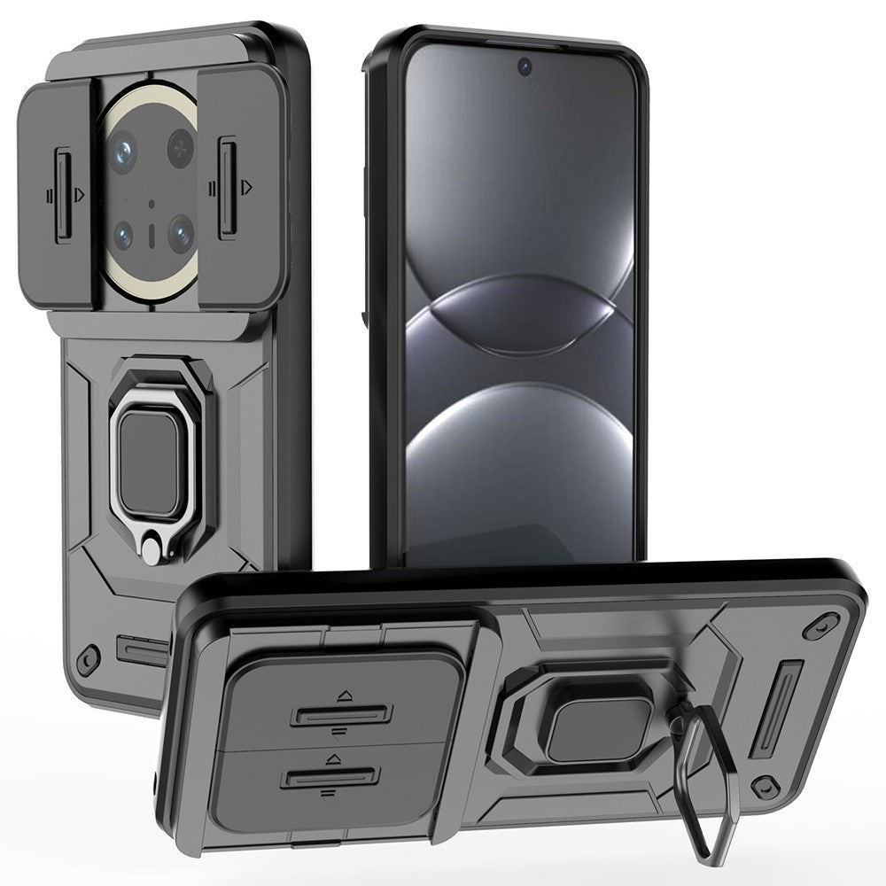 For Huawei Mate 70 Pro+ / 70 Pro Case PC+TPU Kickstand Phone Protector with Lens Cover