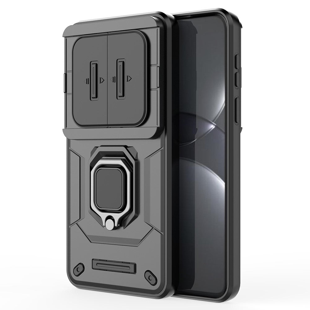 For Huawei Mate 70 Pro+ / 70 Pro Case PC+TPU Kickstand Phone Protector with Lens Cover