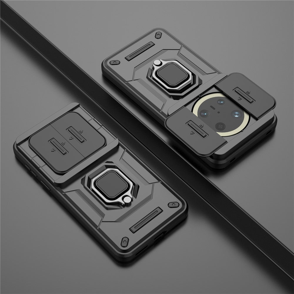 For Huawei Mate 70 Pro+ / 70 Pro Case PC+TPU Kickstand Phone Protector with Lens Cover
