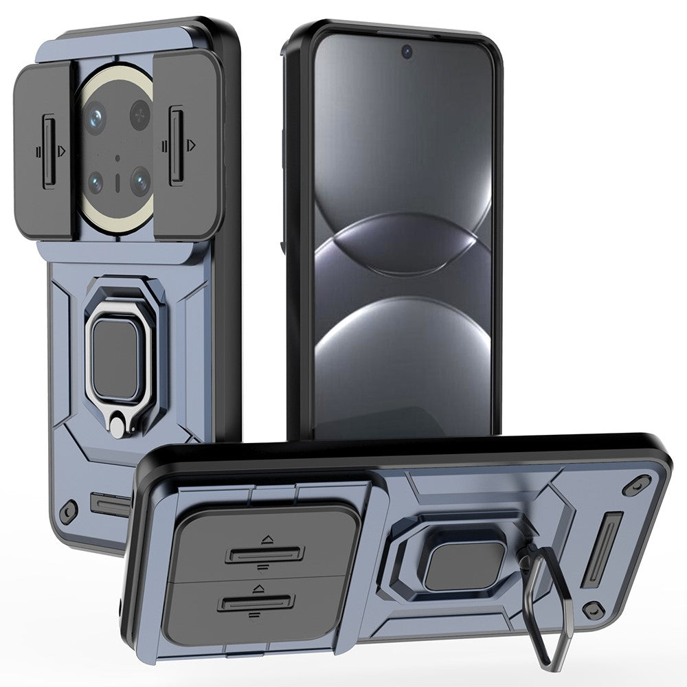 For Huawei Mate 70 Pro+ / 70 Pro Case PC+TPU Kickstand Phone Protector with Lens Cover