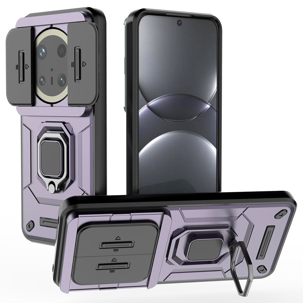 For Huawei Mate 70 Pro+ / 70 Pro Case PC+TPU Kickstand Phone Protector with Lens Cover