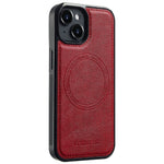 LC.IMEEKE For iPhone 15 Plus Magnetic Case Compatible with MagSafe Leather+TPU Back Cover