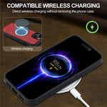 LC.IMEEKE For iPhone 15 Plus Magnetic Case Compatible with MagSafe Leather+TPU Back Cover