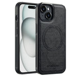 LC.IMEEKE For iPhone 15 Plus Magnetic Case Compatible with MagSafe Leather+TPU Back Cover