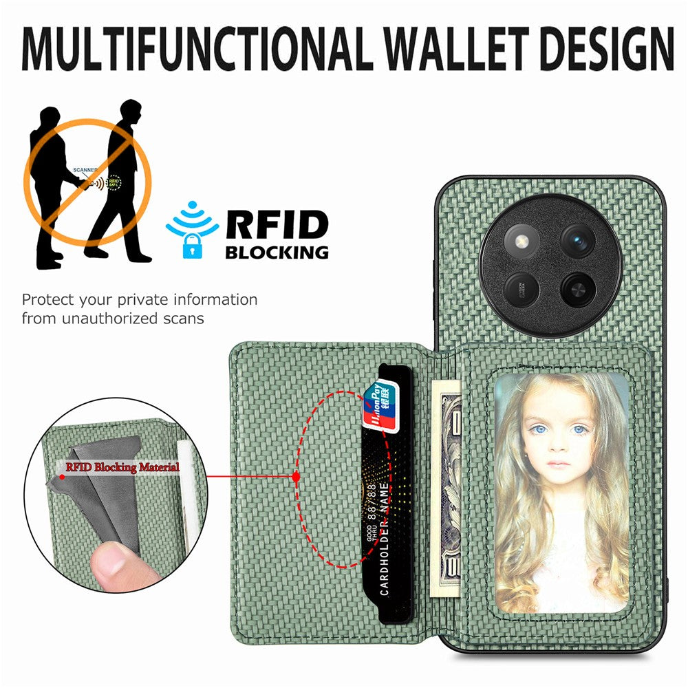 For Honor X60 Pro 5G / Magic7 Lite 5G / X9c 5G Case RFID Blocking Card Holder Leather+PC+TPU Phone Cover