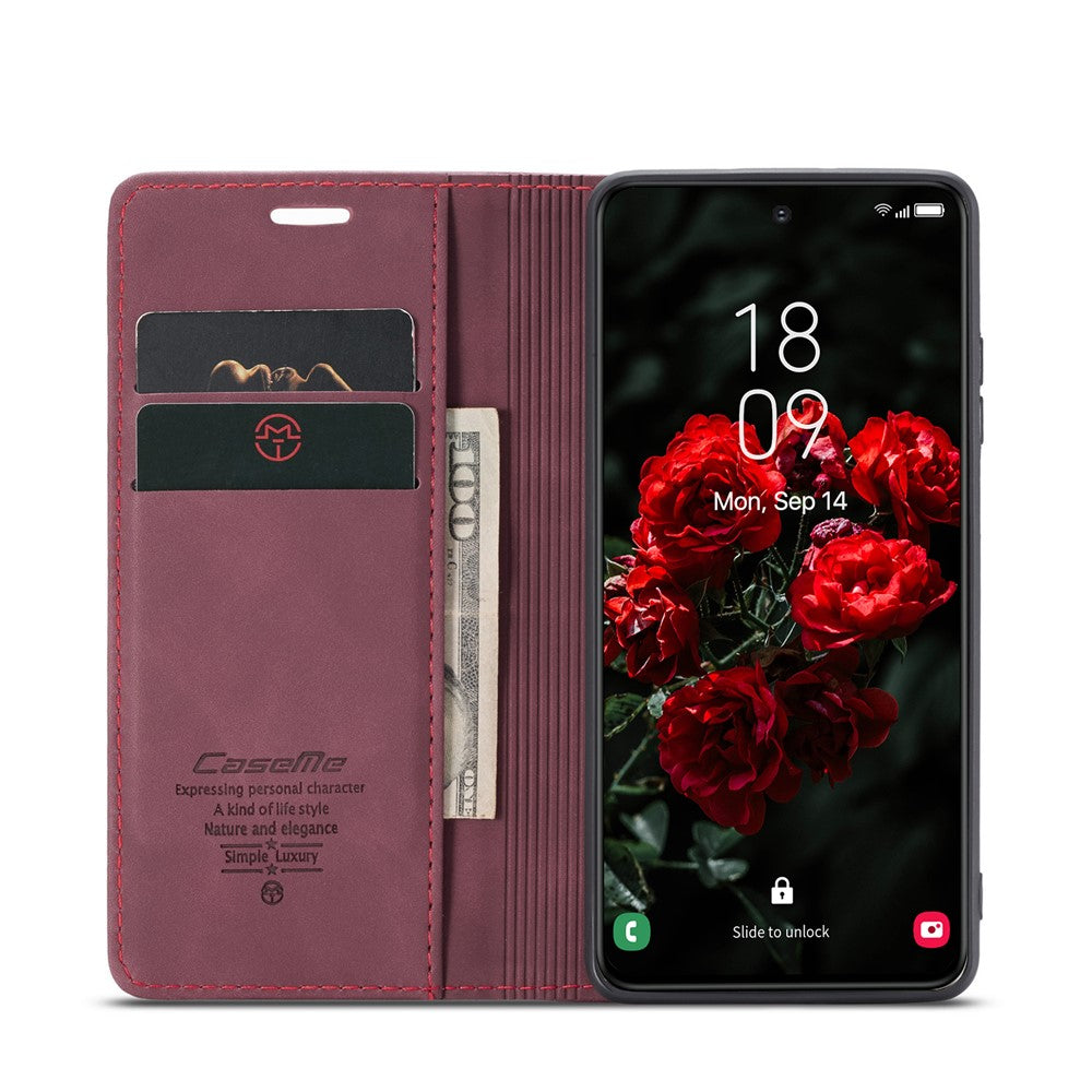CASEME Til Samsung Galaxy S25+ Etui 013 Series Kortholder Stand Læder Telefoncover