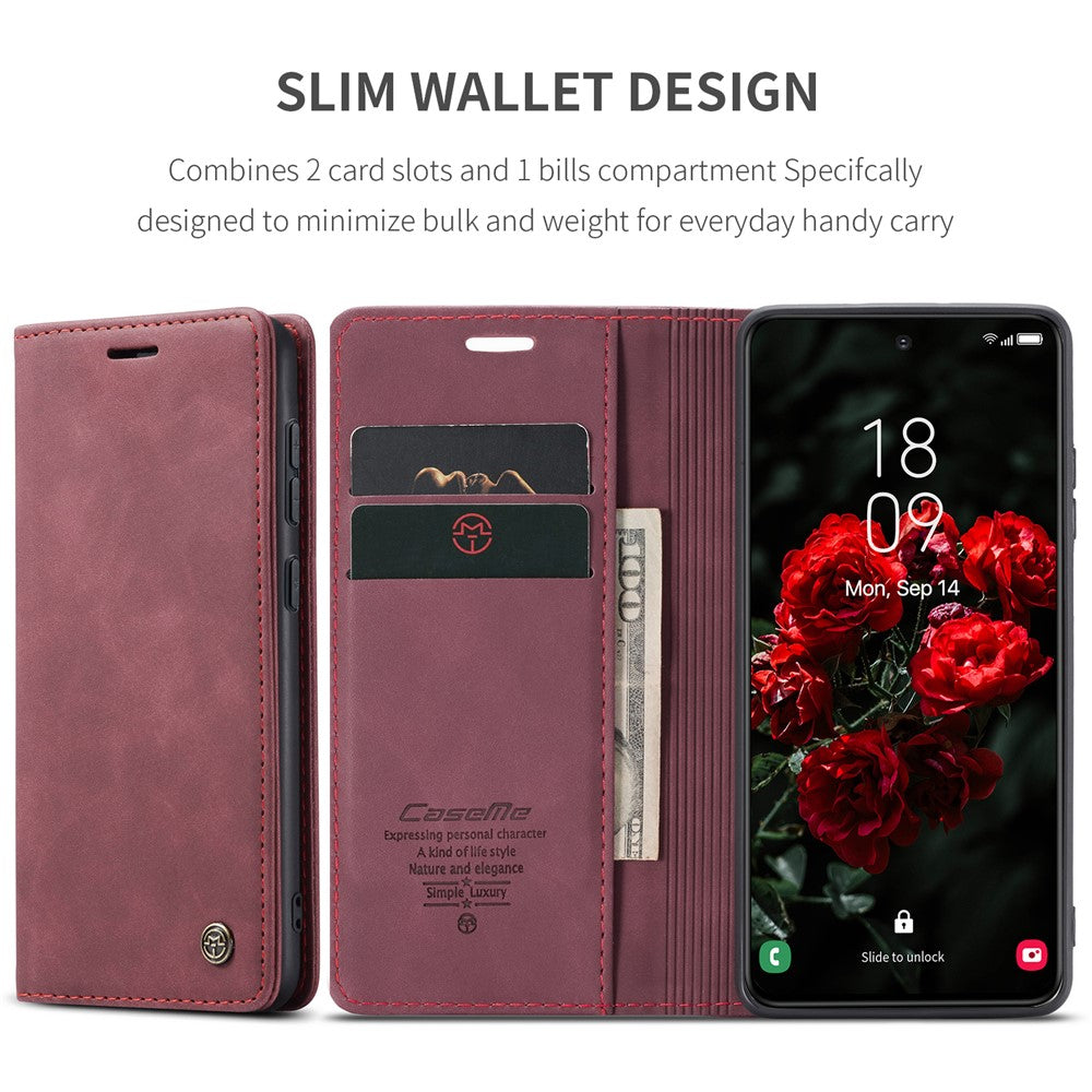 CASEME Til Samsung Galaxy S25+ Etui 013 Series Kortholder Stand Læder Telefoncover
