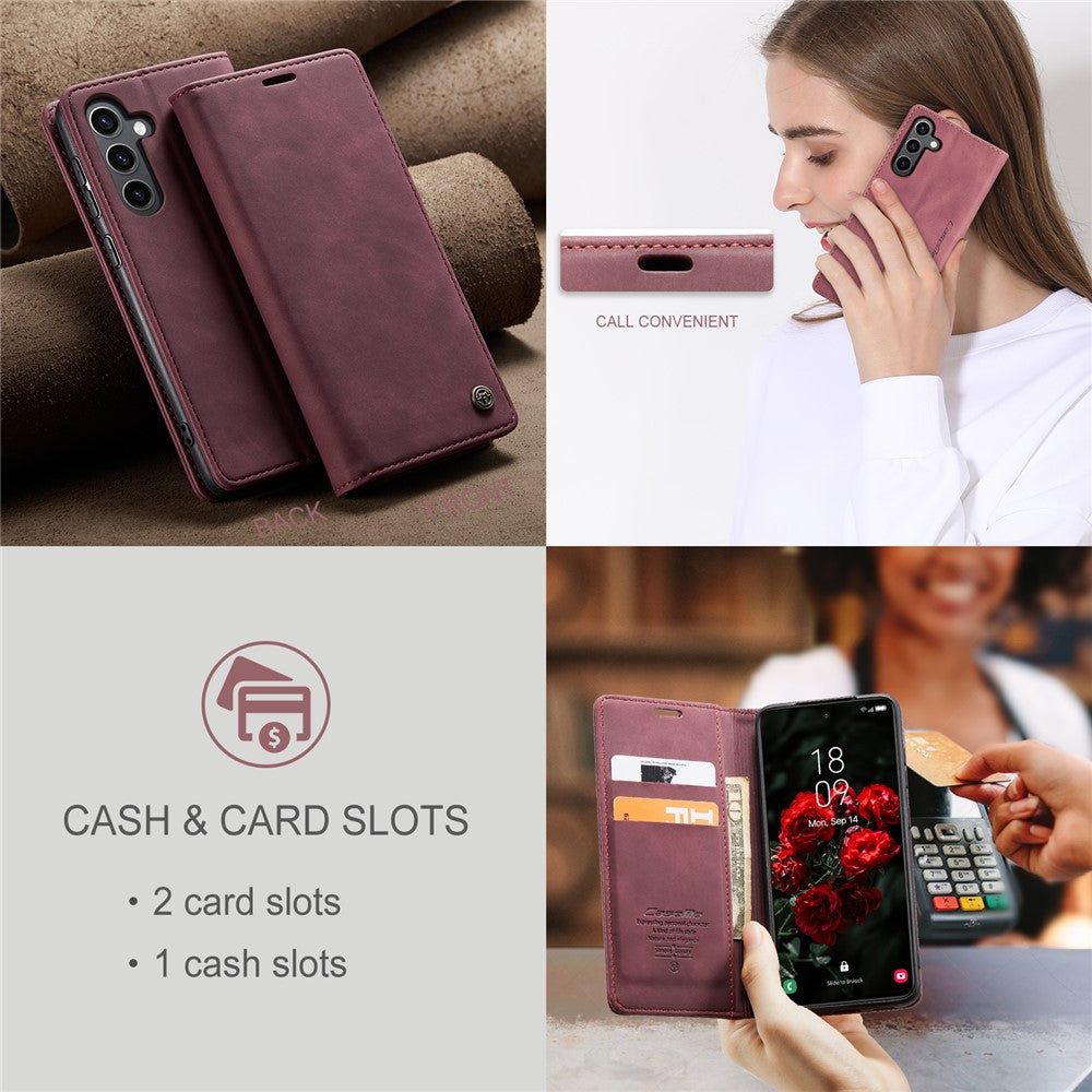 CASEME Til Samsung Galaxy S25+ Etui 013 Series Kortholder Stand Læder Telefoncover