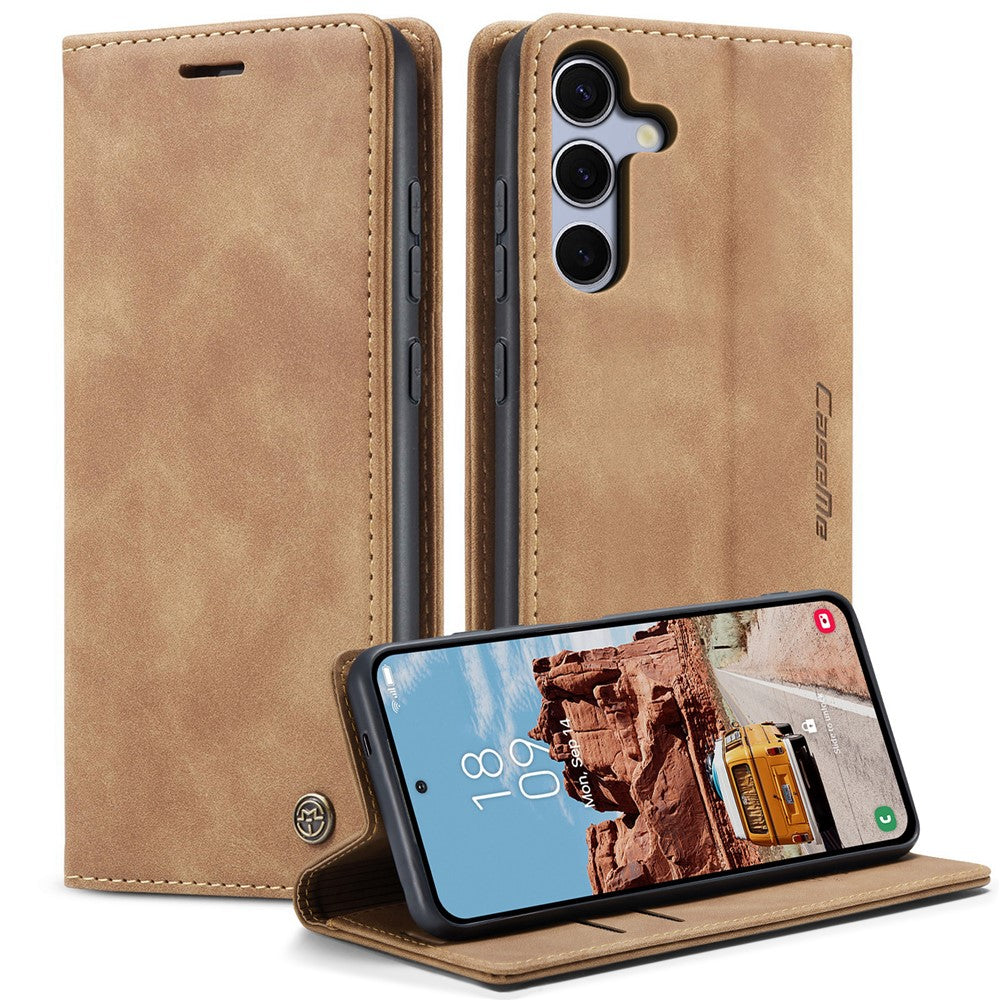 CASEME Til Samsung Galaxy S25+ Etui 013 Series Kortholder Stand Læder Telefoncover