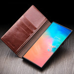 QIALINO For Samsung Galaxy S25 Case Wallet Flip Stand Phone Cover Genuine Cow Leather