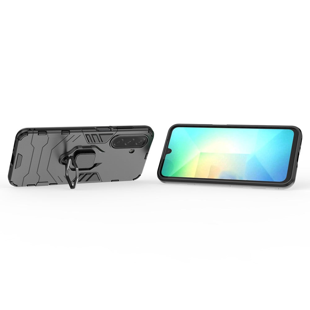 Samsung Galaxy A26 5G-skal PC+TPU-skyddande mobilskal med ringstativ