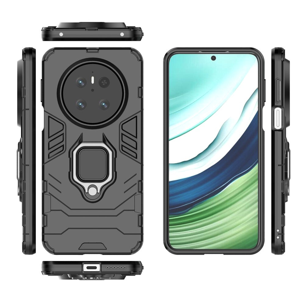 Huawei Mate 70-skal PC+TPU skyddande mobilskal med ringstativ