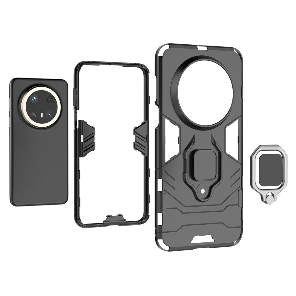 For Huawei Mate 70 Pro+ / 70 Pro Case PC+TPU Protective Phone Cover with Ring Kickstand