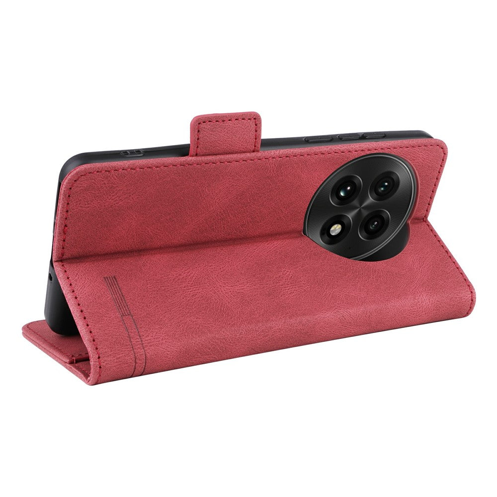 For OnePlus 13 Case Leather Wallet Flip Phone Cover with Hardware Decor